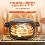 Pre-Seasoned Cast Iron Dutch Oven Set 2-in-1 with Lid, Scraper & Stand – Deep Pot for Camping, BBQ, Bread Baking & Stovetop Cooking