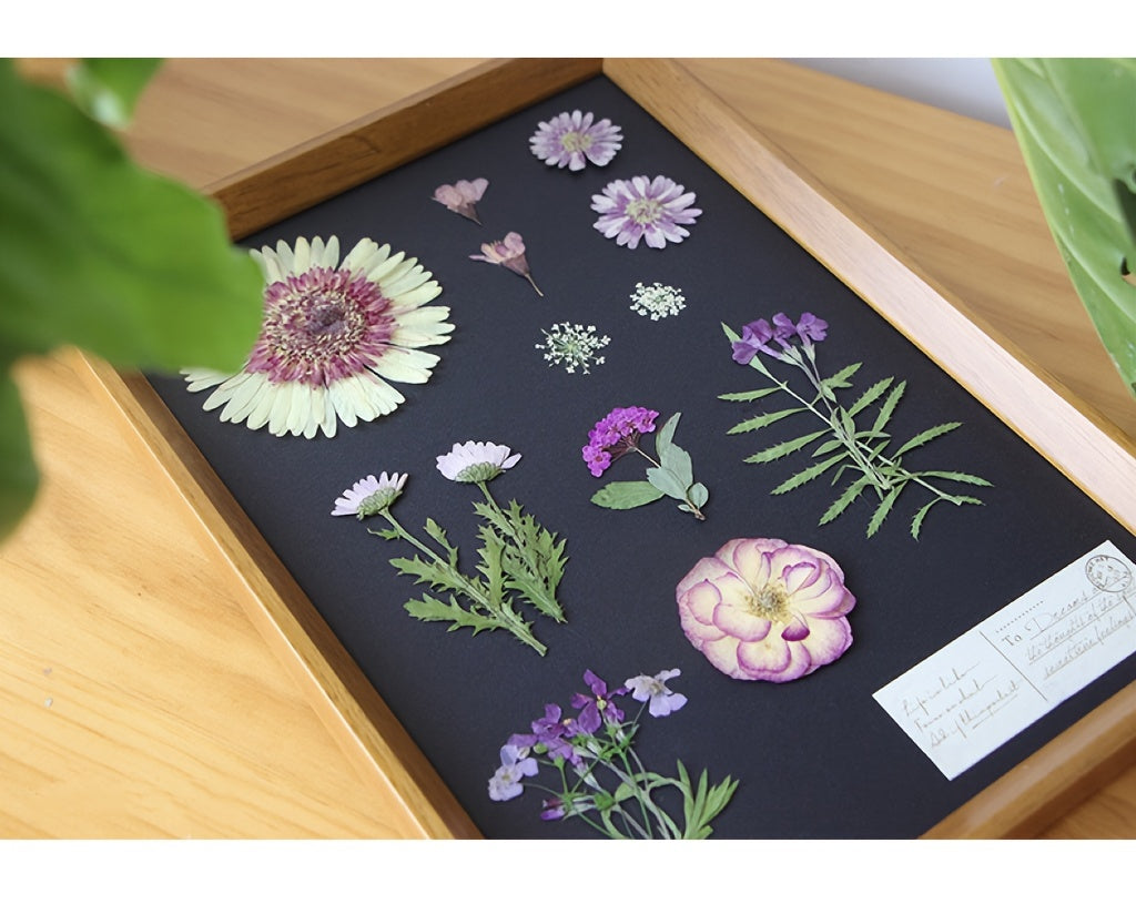 Dried Pressed Flowers 60pcs with Natural Herbs Kit – Real Pressed Flowers & Dry Leaves Bulk for Epoxy Resin Jewelry, Scrapbooking, DIY Crafts, Candle & Soap Making, Nail Décor (2 Styles)