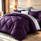 Diamond Pattern Quilt Bedding Set with Pillowcases 2/3 Piece – Soft Breathable Lightweight Comforter Twin Queen King 30+ Colors