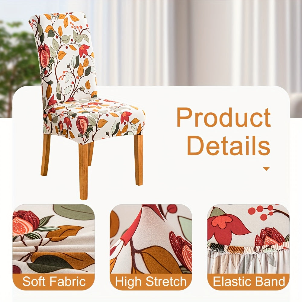 Spandex Stretch Dining Chair Covers Slipcovers Set of 4 & 6 – Removable Washable Parsons Chair Protector for Dining Room, Kitchen, Hotel, Wedding Ceremony, Banquet