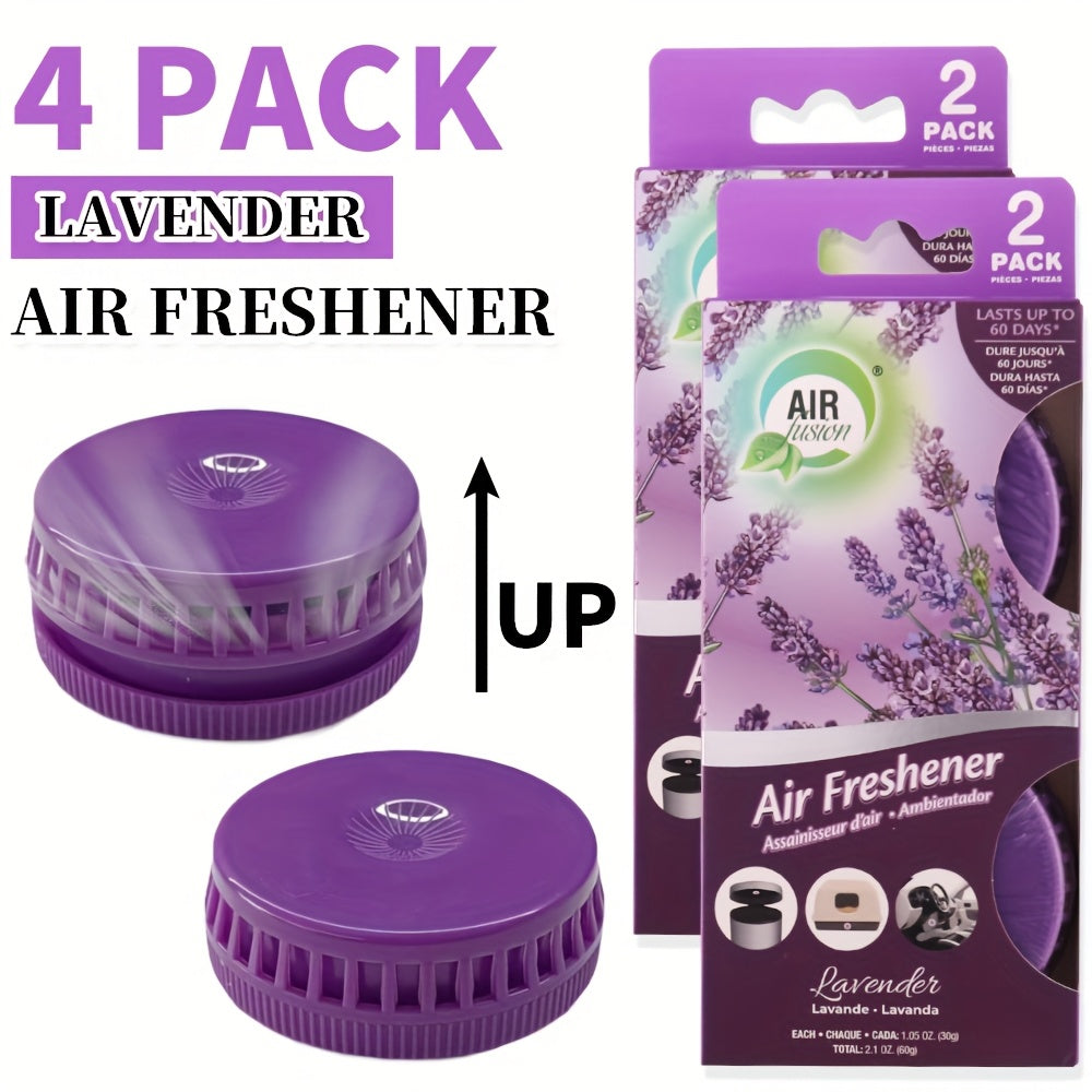 Air Freshener Odor Eliminator 4-Pack and 12-Pack Lasts Up to 30 Days Each for Bathroom Kitchen Garbage Can Cat Litter Box Car 6 Scents Lavender Lemon Paeonia