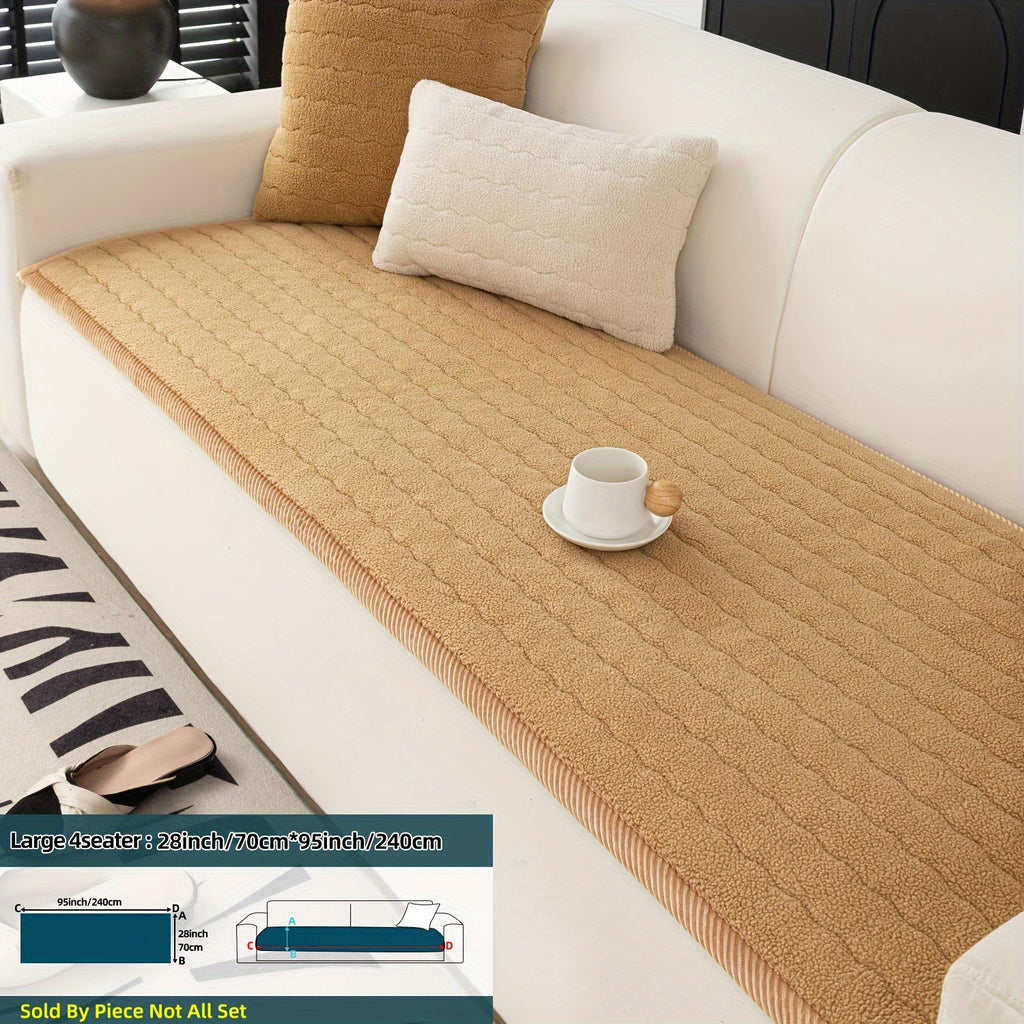 Plaid Sofa Protector Thickened Non-Slip Machine Washable Stretchable Pet Friendly - Sofa Cover for Living Room Bedroom Office Loveseat 4 Seater 6 Colors
