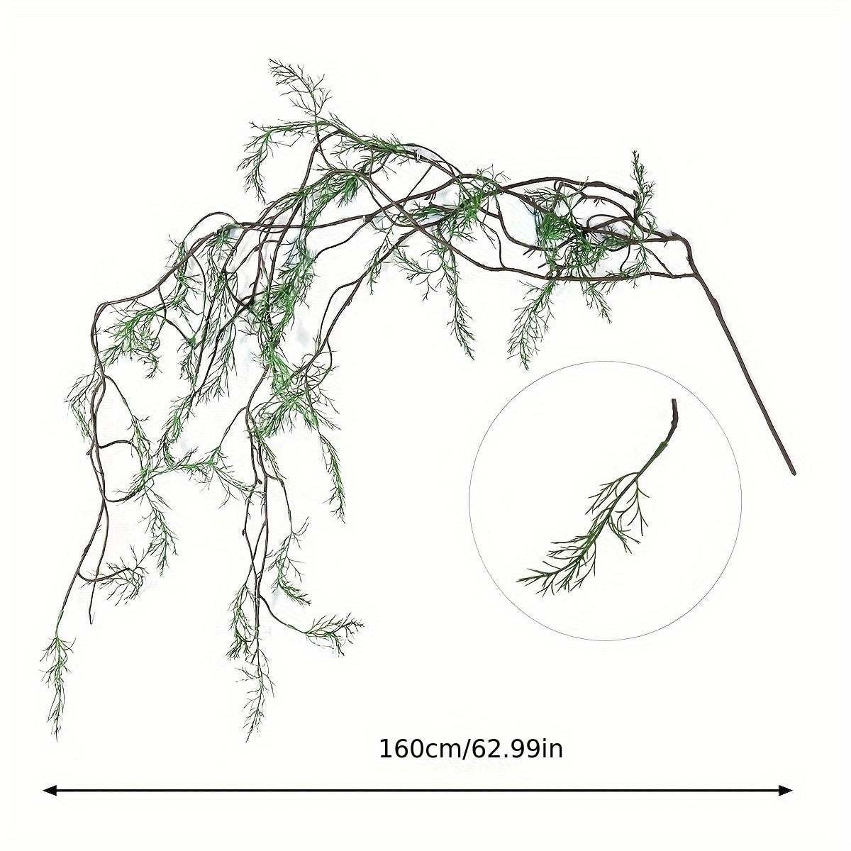 Large Realistic Artificial Ivy & Fern Hanging Plant - Lifelike Fake Vine with Lush Green Foliage, Durable Plastic, Indoor & Outdoor Decor for Home, Office, Porch & Balcony