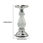 LED Swirling Candle Holder with On/Off Switch – Polished Acrylic Pedestal Base for 3-Wick Candles, Elegant Home Décor & Holiday Gift, Silver & Gold