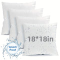 4-Pack 18x18 Pillow Inserts Waterproof Square Stuffer Pillow Form Hug Pillow Core for Living Room Bedroom Patio Sofa Indoor Outdoor