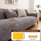 Thick Faux Rabbit Plush Sofa Cover – Soft Non-Slip Washable Pet-Friendly Furniture Protector for Living Room, Bedroom & Office – 4 Colors, Armrest to 4-Seat