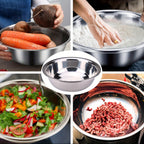 Stainless Steel Mixing Bowl Large 15.75", 304 Stainless Footed Salad Bowl, Rust-Resistant Vegetable & Fruit Washing Basin, Soaking Tub & Dish Pan for Home Kitchen, Easy to Clean, Great Father's Gift