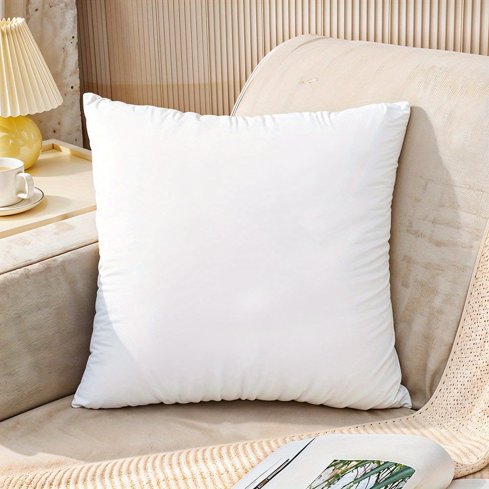Throw Pillow Inserts 4-Pack 20x20 Inch Soft Hypoallergenic Polyester Fiber Stuffing Cushion Core with Zipper for Sofa Couch Bed Square White Pillow Filler