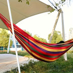 Portable Camping Hammock Anti-Rollover Widened Load-Bearing Canvas with Hanging Ropes Carry Bag Garden Backyard Camping 31.5x98in