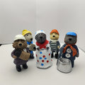 Resin Animal Figurines Set of 5 Cute Otter Mouse Handmade Mini Statues Fantasy Art Dolls Home Decor Shelf Desk Decoration Festival Gift