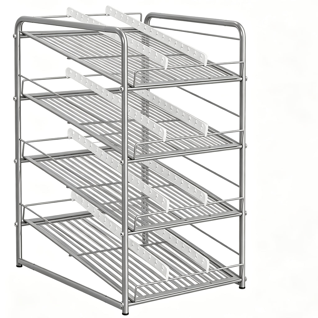 7-Tier Can Rack Organizer for Pantry | Holds 84 Cans Metal Can Dispenser with Adjustable Dividers for Kitchen Cabinet