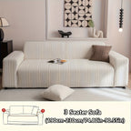 Striped Sofa Cover Washable Stretchy Slip-Resistant Zigzag Textured Couch Slipcover – Fits 1 to 4 Seaters, Scratch Protection, Classic Durable Design for Living Room Furniture