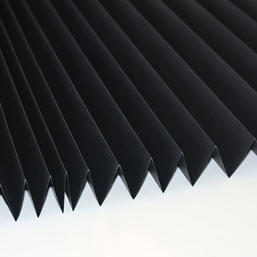 Blackout Pleated Paper Shades No Drill Cut to Size – 6 Pack Room Darkening Window Shades with 12 Clips, Temporary Portable Privacy Shades for Home, Travel & RV, Easy Install, 36"W × 72"H