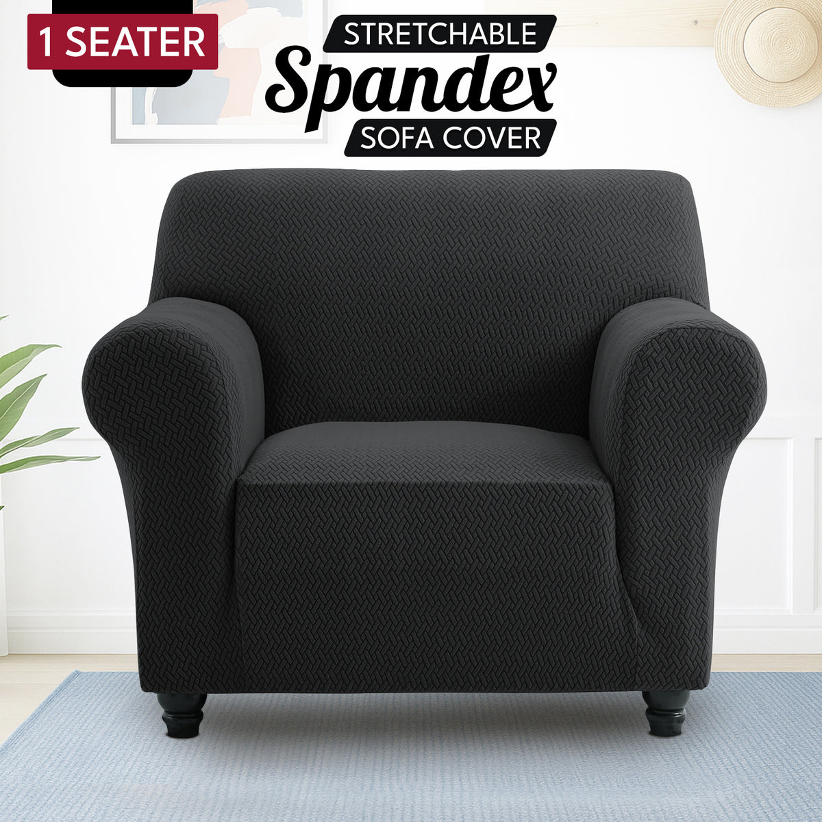 Thickened Spandex Sofa Cover Anti-Scratch – Stretch Polyester Sofa Protector, Anti-Slip Pet-Friendly, Machine Washable, 6 Colors, 1/2/3 Seater, Living Room Bedroom Home Decor