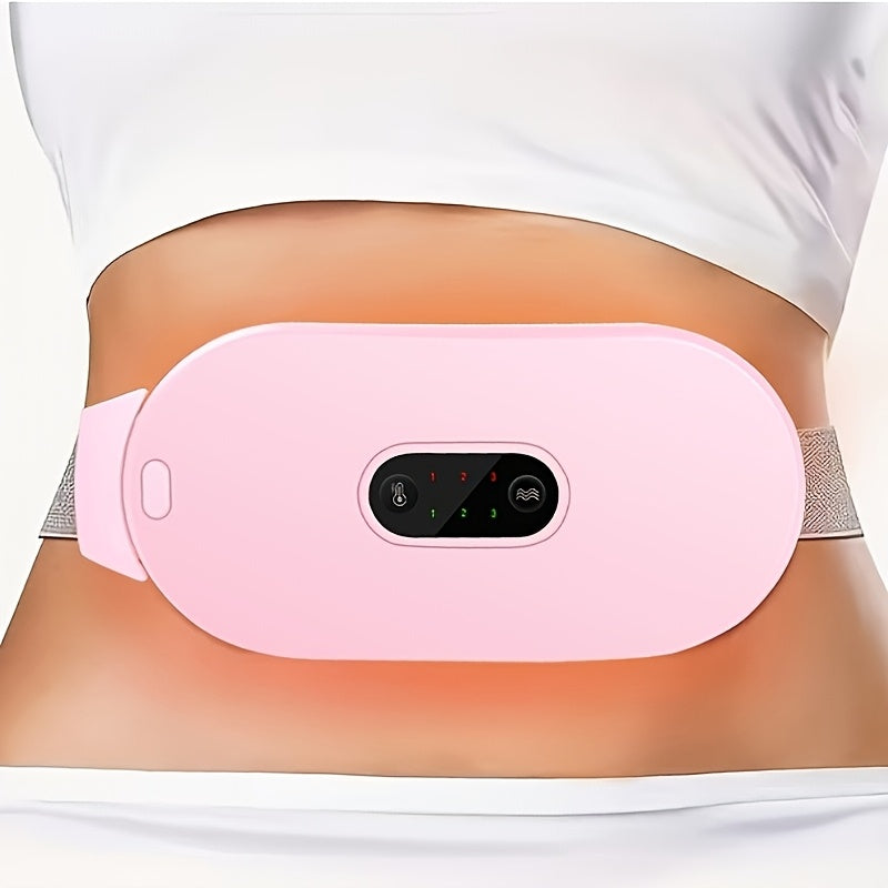 Cordless Portable Heating Pad with 6 Heat Levels & 6 Massage Modes – Wearable Electric Cramp Relief & Body Warmer for Women & Men, 4 Colors, Holiday & Valentine's Day Gift