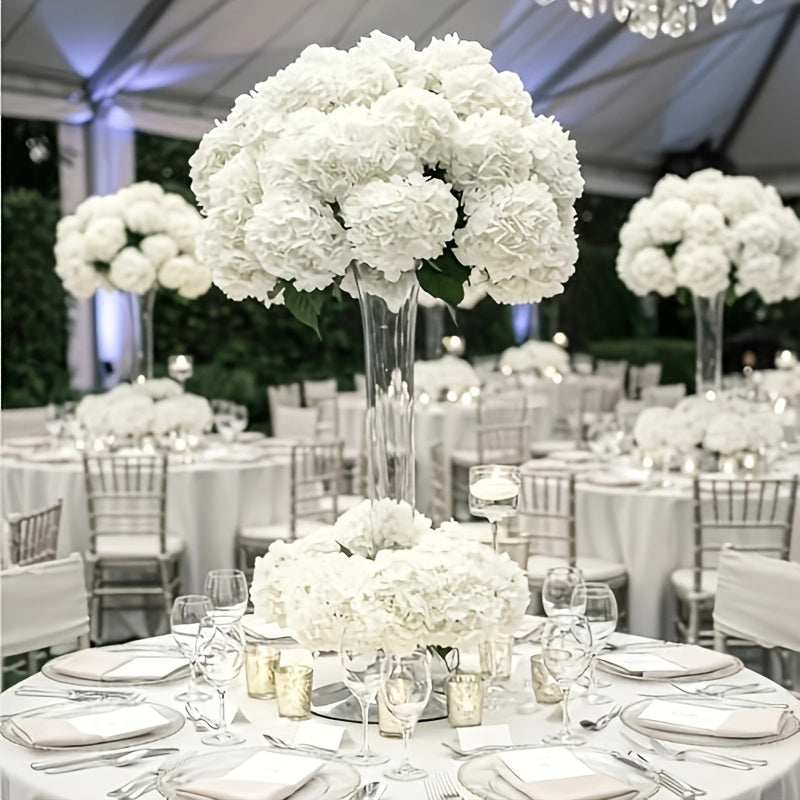 Bulk Artificial Hydrangea Flower Heads 72pcs with Stems - Faux Hydrangea Flowers for Home, Wedding & Party Decorations, Floral Arrangements & Centerpieces
