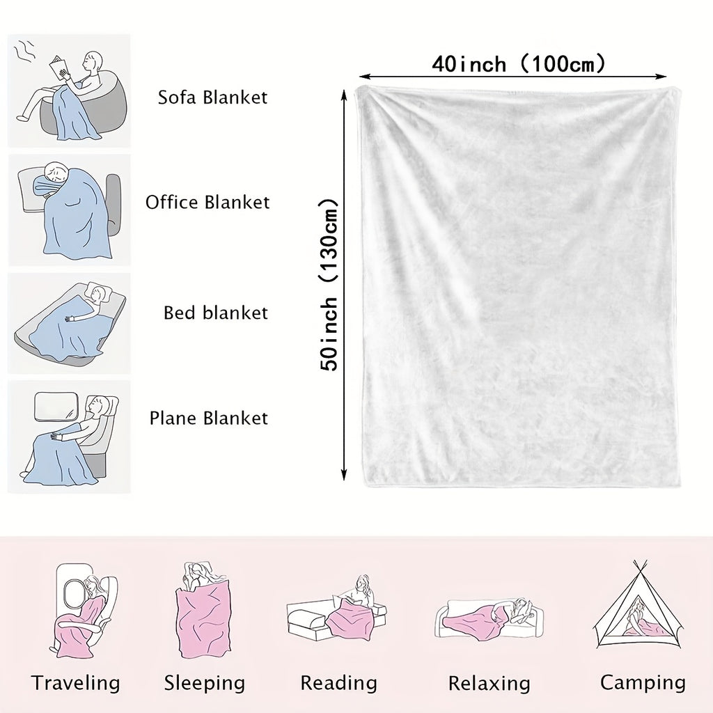 Gnomes Flannel Throw Blanket – Soft Warm Whimsical Print, All-Season Cozy Blanket for Sofa, Bed & Living Room | Halloween & Christmas Decor | 40×50in / 50×60in