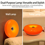 Touch-Control Dimmable Donut Table Lamp – 3-Tone USB Rechargeable, Wall-Mountable Night Light for Bedroom & Desk