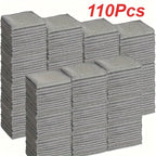 Gray Microfiber Cleaning Cloths 110 Pack Bulk Wholesale - Non-Shedding Color-Retaining Absorbent Soft Durable Car Towels for Home Kitchen Car Deep Cleaning