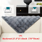 Plush Sofa Cover Rabbit Fur Like Cushion – Anti-Slip Wear-Resistant Pet Friendly Sofa Protector, 450-500GSM Polyester, Machine Washable, Home Decor