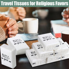 Christian Pocket Tissues Bulk 120 Pack 3-Ply Bible Verse Travel Facial Tissues for Church Supplies, Religious Party Favors, Teacher Gifts, Christmas, Thanksgiving & Back to School Events