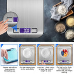 Digital Food Scale 22lb, Kitchen Scale in Grams & Ounces for Cooking, Baking & Weight Loss, Precise Tare Function, Slim Design, Easy to Clean, Perfect for Meal Prep & Coffee