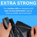 33 Gallon Trash Bags 180 Count 60 Bags Per Roll Tear Resistant Leak Proof Disposable Large Garbage Bags for Home Garden Industrial Commercial Use