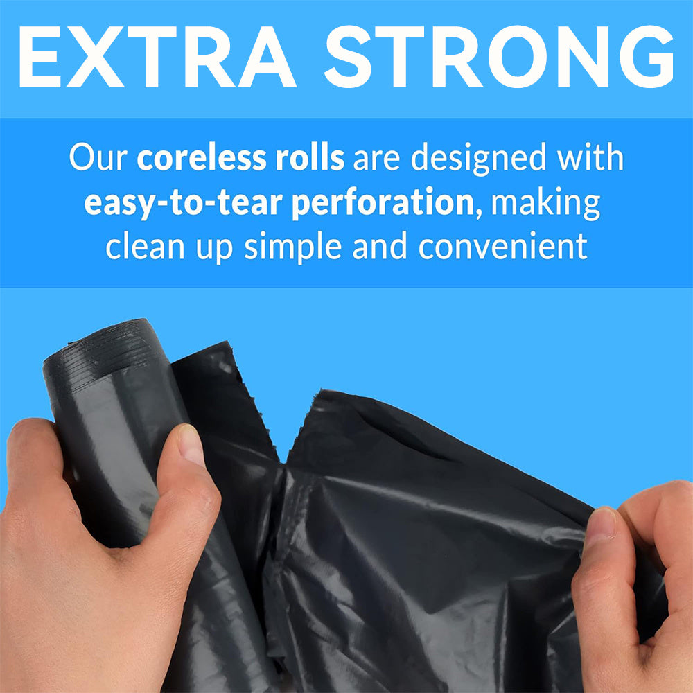 33 Gallon Trash Bags 180 Count 60 Bags Per Roll Tear Resistant Leak Proof Disposable Large Garbage Bags for Home Garden Industrial Commercial Use