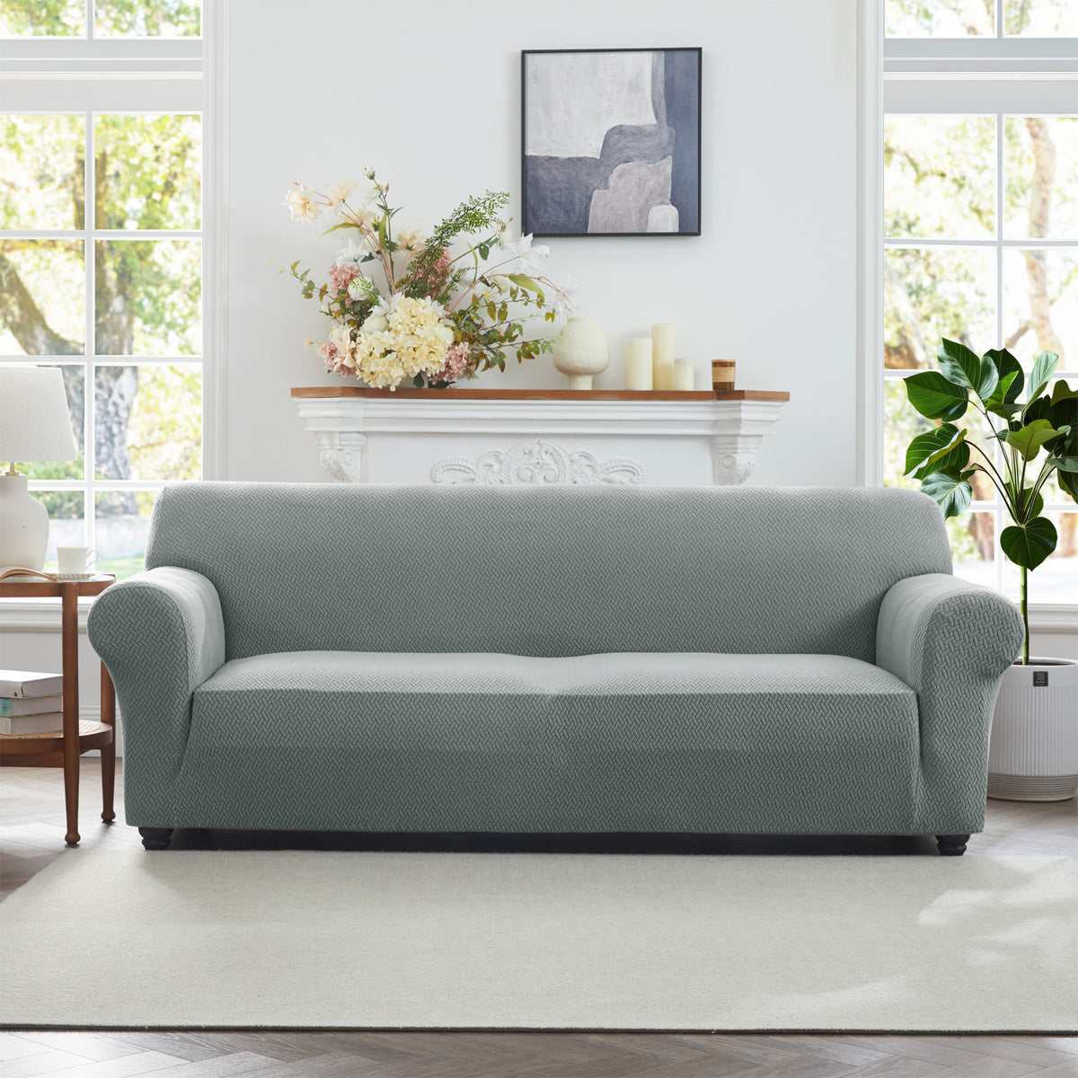 Elastic Spandex Sofa Cover Stretch Couch Protector 360° Full Coverage, Cat Scratch Resistant, Dust-Proof & Machine Washable for 1, 2, 3 Seater & Sectional Sofas – All-Season Fit