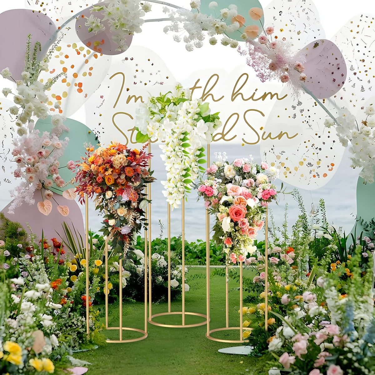 Metal Cylinder Pedestal Stand for Events – Round Cylinder Display Stand for Vase Cake Floral Arrangements, Party Wedding Celebration Table Riser, Decorative Metal Craft Stand
