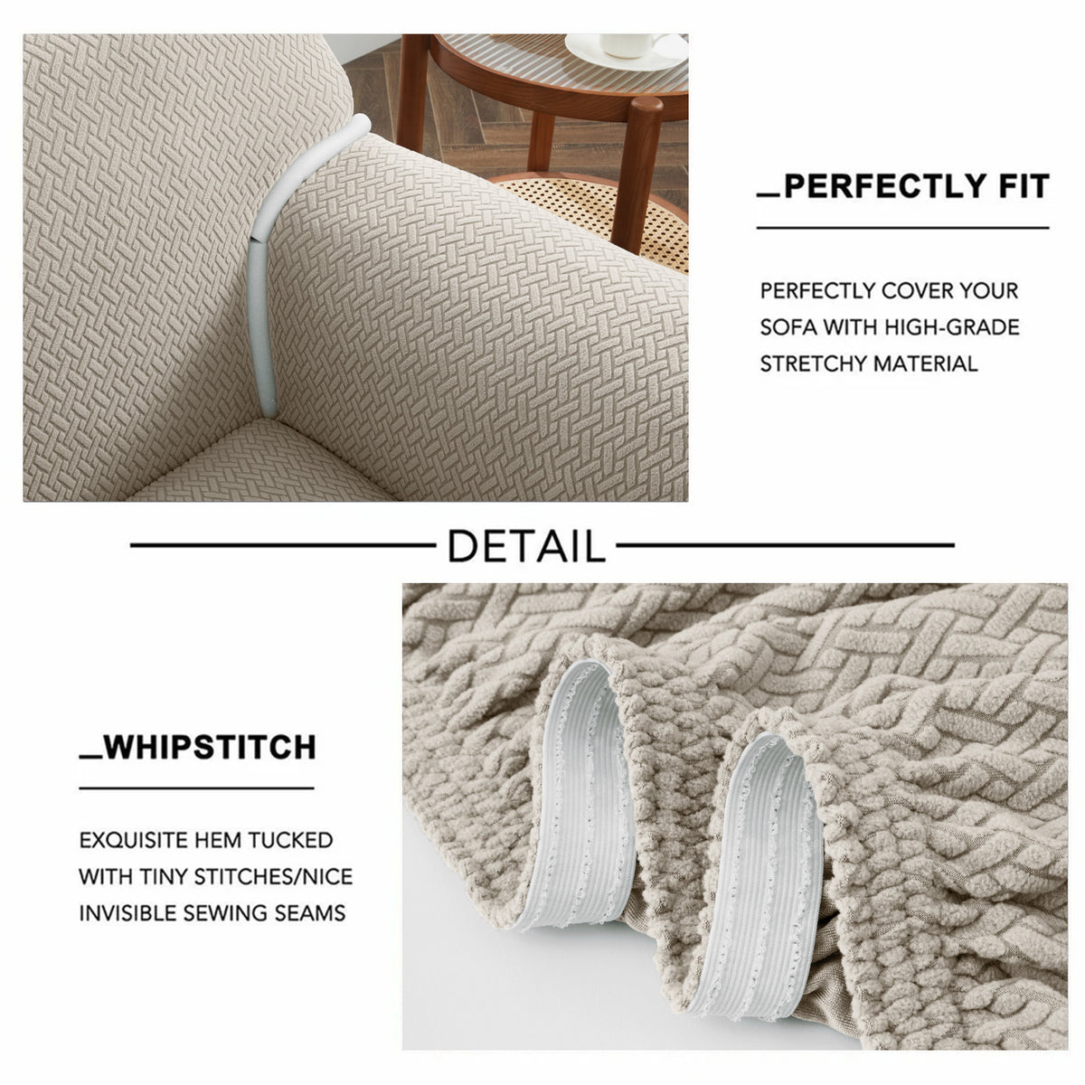 Elastic Stretch Sofa Cover Spandex – Non-Slip Couch Slipcover, Pet-Friendly, Machine Washable, All-Season, 7 Colors, 1/2/3 Seater, Living Room Bedroom Office Home Decor
