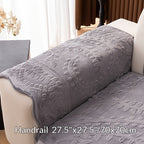 Faux Rabbit Fur Sofa Cover Thick Plush Couch Protector Non-Slip Machine Washable Pet Friendly – 2 3 4 Seater & Armrest Sizes, Floral Design Sofa Slipcover