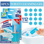 Toilet Bowl Gel Stamps 4 or 8 Pack 56–112 Count with Dispenser – 6 Fragrances Bathroom Cleaning Gel Stamp Prevents Limescale & Toilet Ring Fresh Flower Scent Air Freshener