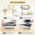 Golden Chafing Dish Buffet Set 9QT Stainless Steel Chafer with Full-Size Pans – Elegant Gold & Silver Finish Food Warmer for Weddings, Parties, Banquets & Catering Events (2 or 4 Pack)