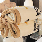 Extra Large Thickened Raschel Throw Blanket Double Layer Ultra Soft All Season Machine Washable Animal Theme Decor 7 Colors 2 Sizes