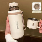 Vacuum Insulated Water Bottle 600ml 316 Stainless Steel Double Wall – Leak-Proof Lid with Handle for Travel, Gym, Office & Outdoors
