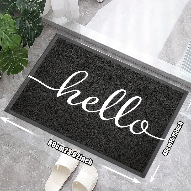 Non-Slip Absorbent Door Mat Indoor Outdoor Entrance Welcome Mat with Rubber Backing, Easy Clean Scrape Shoe Mud Rug for Front Door Patio