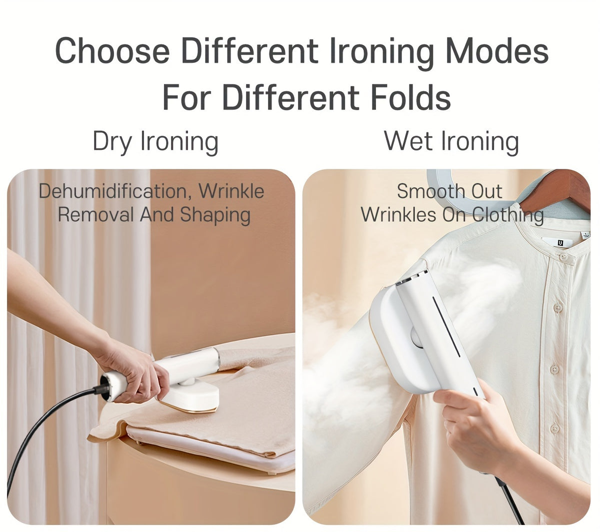 Handheld Garment Steamer 1200W – 10-Second Heat-Up, Horizontal & Vertical Steam, 70ml Refillable Tank, 20-Min Continuous Steam, Ceramic Nozzle, Compact Travel Steam Iron for Home Office Travel, Gray Red White Purple