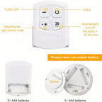 LED Night Lights Set of 5 Wireless Remote Controlled Magnetic Adhesive Wall Mount Puck Lights for Hallway Bathroom Bedroom Kitchen Cabinet Stairs Home Decor Indoor Color Changing