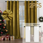 Luxury Velvet Blackout Curtains (Set of 2) | Thermal Insulated, Noise Reducing | Living Room & Bedroom