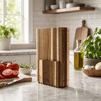 Acacia Wood Cutting Board Set 3-Piece with Stand – Book-Shaped Decorative Chopping Boards for Vegetables, Cheese, Bread & Meat, Kitchen Gift Set
