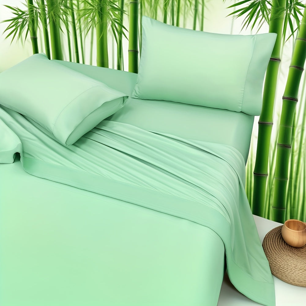 4-Piece Bamboo Bed Sheet Set | 2200TC Deep Pocket, Cooling & Breathable