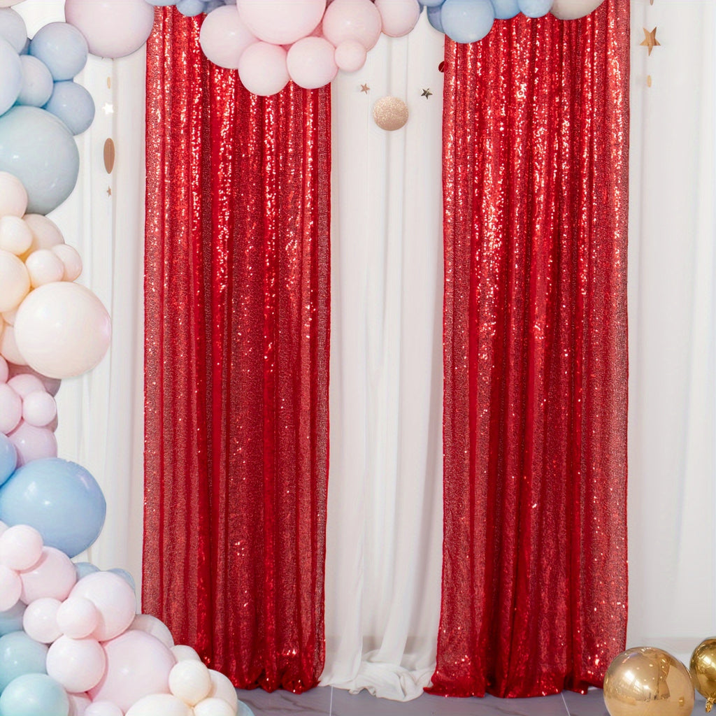 Sequin Curtain Backdrop Panels 24x84 Inches Set of 2 – Glitter Shimmer Party Backdrop for Weddings Birthdays Baby Showers Proms & Photo Booths, 31 Colors