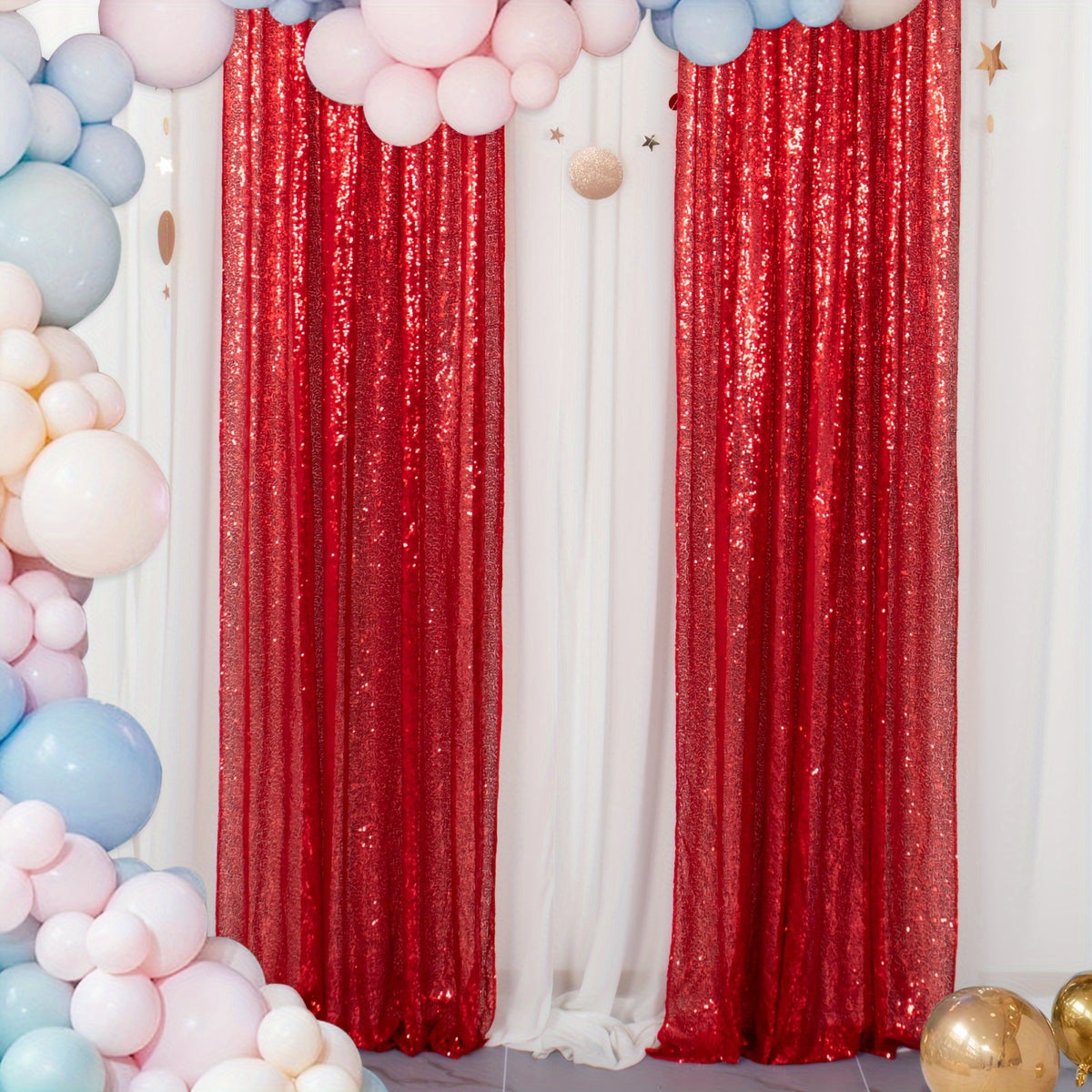 Sequin Curtain Backdrop Panels 24x84 Inches Set of 2 – Glitter Shimmer Party Backdrop for Weddings Birthdays Baby Showers Proms & Photo Booths, 31 Colors