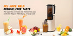 Cold Press Juicer 2-in-1 Masticating Slow Juicer 45oz Large Capacity, 350W with Extra-Large Feed Chute, 50 RPM Nutrient-Preserving Technology – Easy Clean Juicer for Vegetables & Fruits, Black & Pink