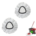 Microfiber Rotary Mop Replacement Heads 360-Degree Triangular Pads for Spin Mop Systems – Available in 2, 5, 10 & 20 Pack, Reusable Floor Cleaning Refills