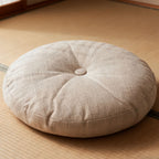 Round Seat Cushion 40x40cm 15cm Thick Firm Futon Meditation Mat Removable Linen Cover Chair Pad for Office Dining Chair Home Decor All Seasons Christmas