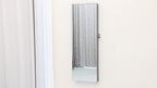 Full Length Mirror Jewelry Armoire Cabinet 2-in-1 Lockable Over-the-Door Organizer with Jewelry Storage for Makeup Accessories – Hanging Mirror with Baskets Bins Hooks for Bedroom