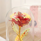 LED Rose Glass Dome Eternal Flower Night Light – Valentine's Day Gift for Girlfriend Mother's Day Wedding Bridesmaid Romantic Desktop Decor