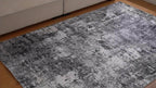 Washable Vintage Abstract Area Rug – Non-Slip, Foldable, Ultra-Soft | Gray | 5 Sizes